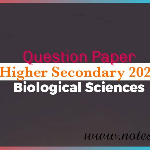 Higher Secondary 2023 Biology Question Paper pdf