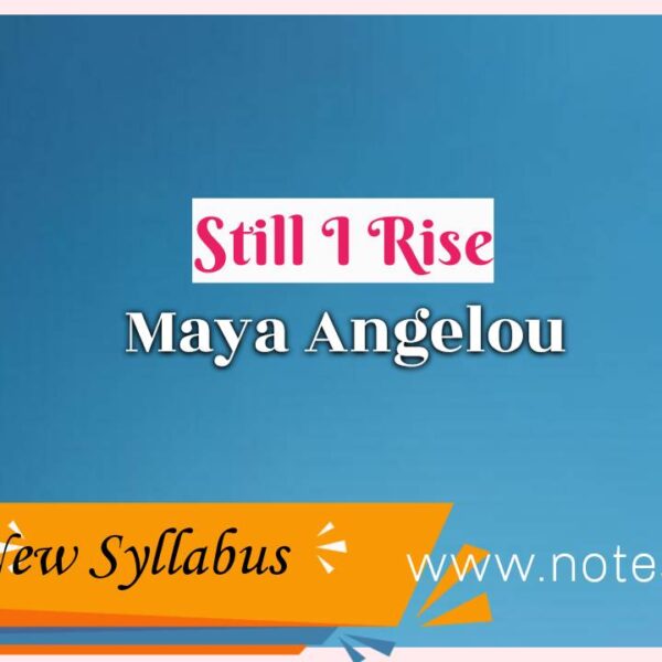 And Still I Rise – Maya Angelou | Class 11 English new syllabus